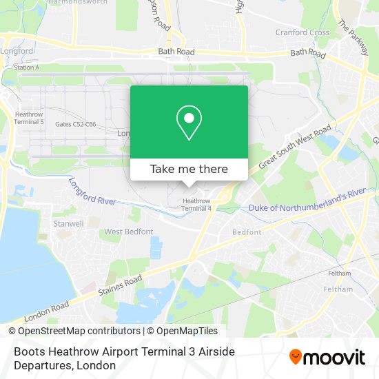 Boots Heathrow Airport Terminal 3 Airside Departures map