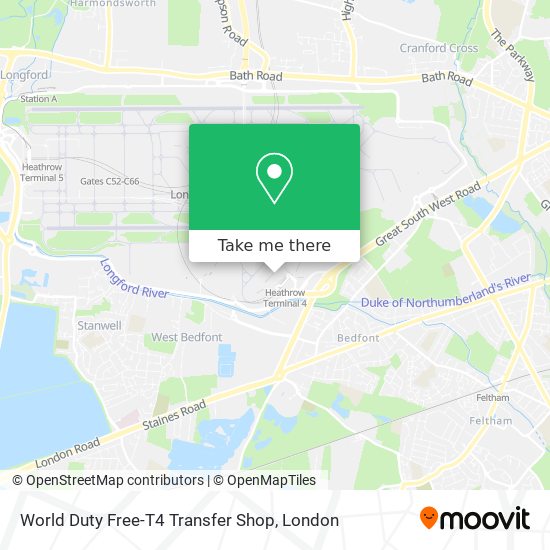 World Duty Free-T4 Transfer Shop map