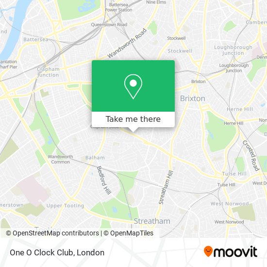 One O Clock Club map