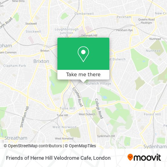 Friends of Herne Hill Velodrome Cafe map