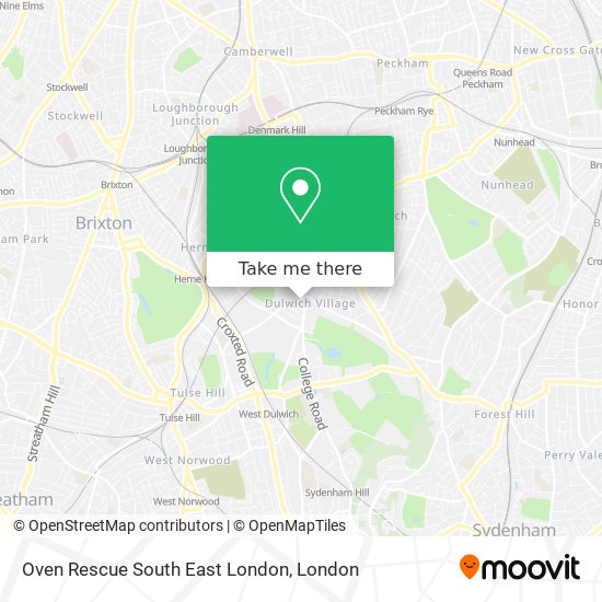 Oven Rescue South East London map