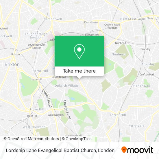 Lordship Lane Evangelical Baptist Church map