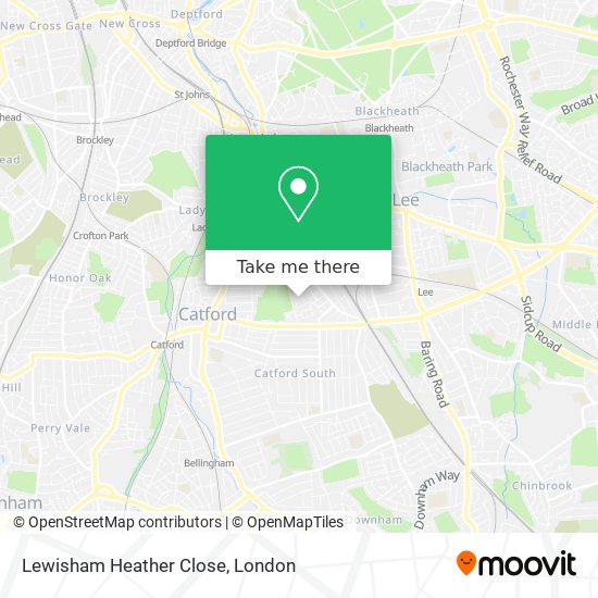 Lewisham Heather Close map