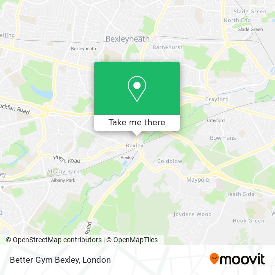 Better Gym Bexley map