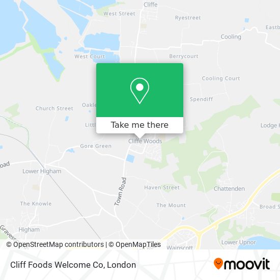 Cliff Foods Welcome Co map