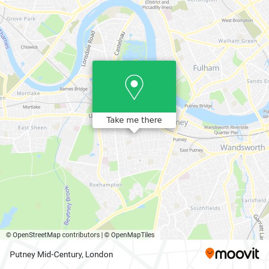 Putney Mid-Century map