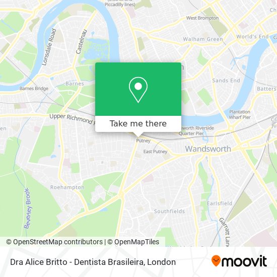 Dra Alice Britto - Dentista Brasileira map