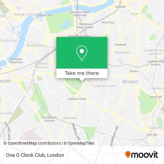 One O Clock Club map