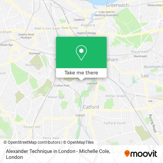 Alexander Technique in London - Michelle Cole map