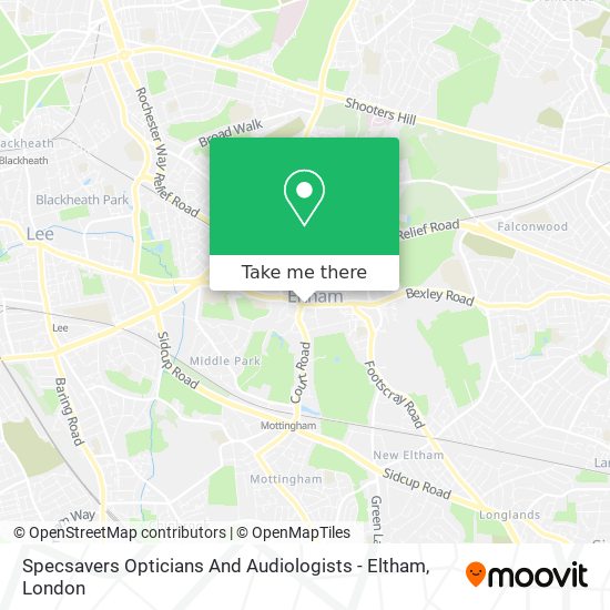 Specsavers Opticians And Audiologists - Eltham map