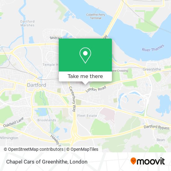 Chapel Cars of Greenhithe map