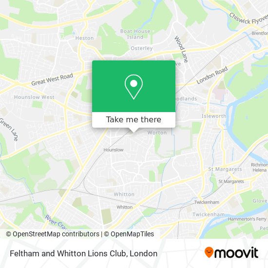 Feltham and Whitton Lions Club map