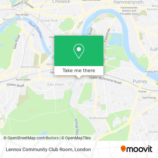 Lennox Community Club Room map