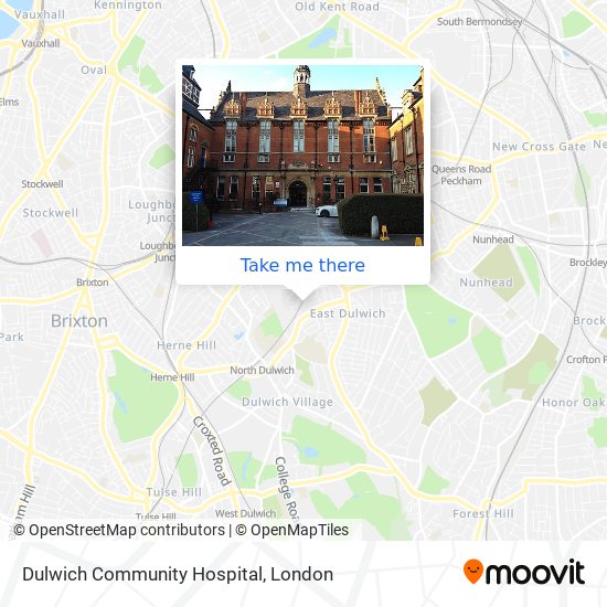 Dulwich Community Hospital map