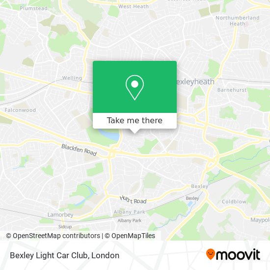 Bexley Light Car Club map