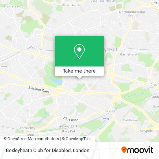 Bexleyheath Club for Disabled map