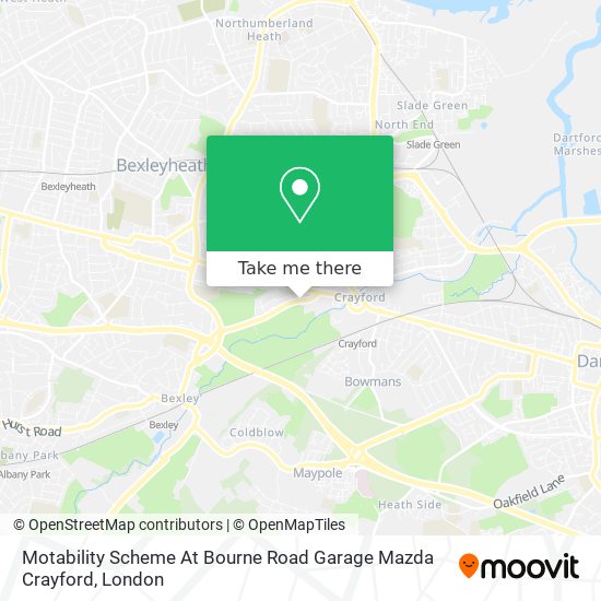 Motability Scheme At Bourne Road Garage Mazda Crayford map