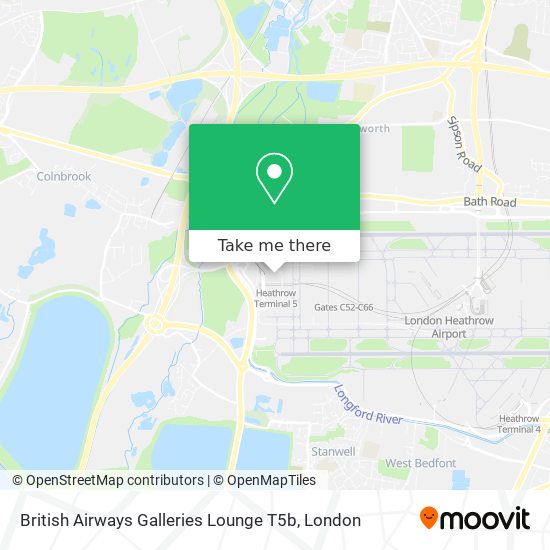 British Airways Galleries Lounge T5b map
