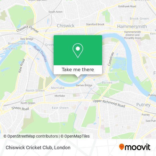 Chiswick Cricket Club map