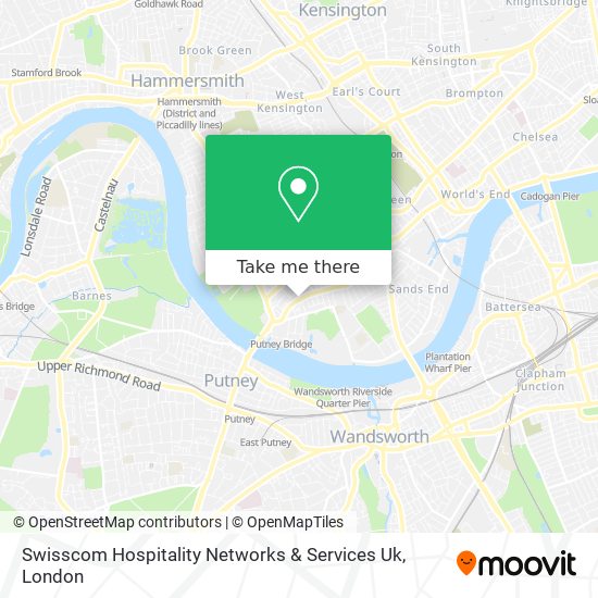 Swisscom Hospitality Networks & Services Uk map