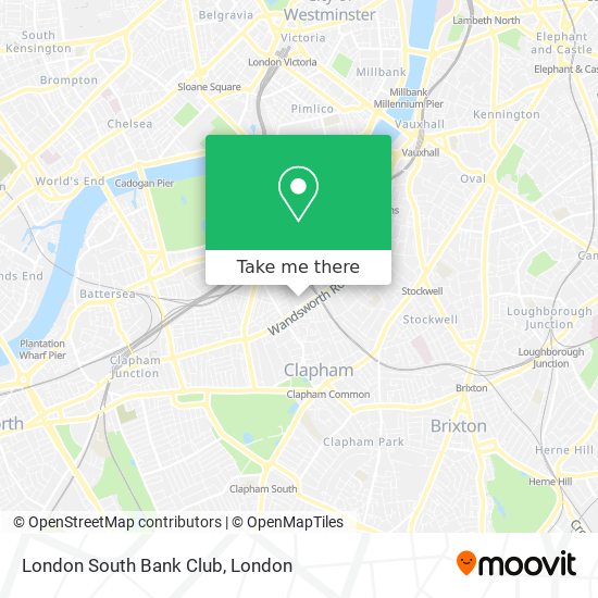 London South Bank Club map