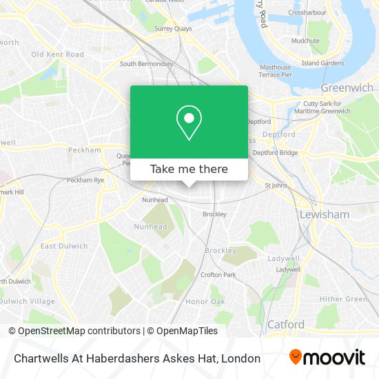 Chartwells At Haberdashers Askes Hat map