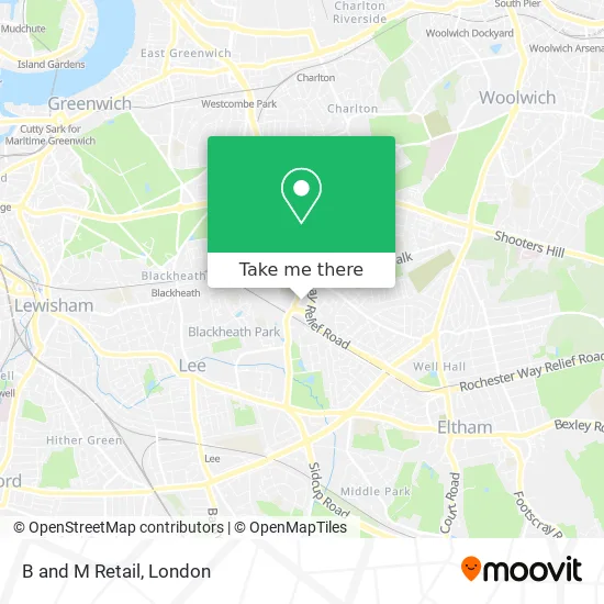 B and M Retail map