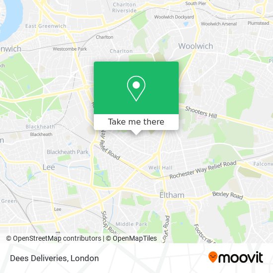 Dees Deliveries map