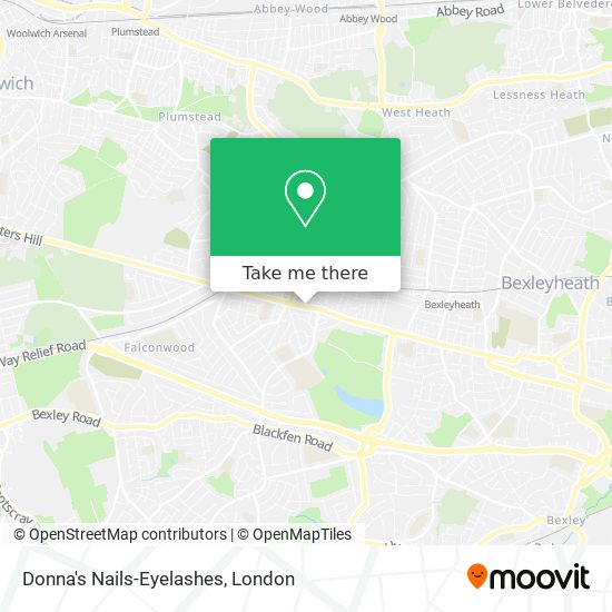 Donna's Nails-Eyelashes map