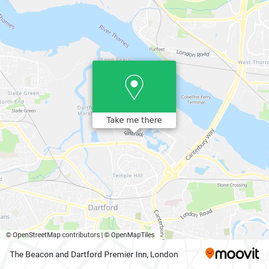 The Beacon and Dartford Premier Inn map