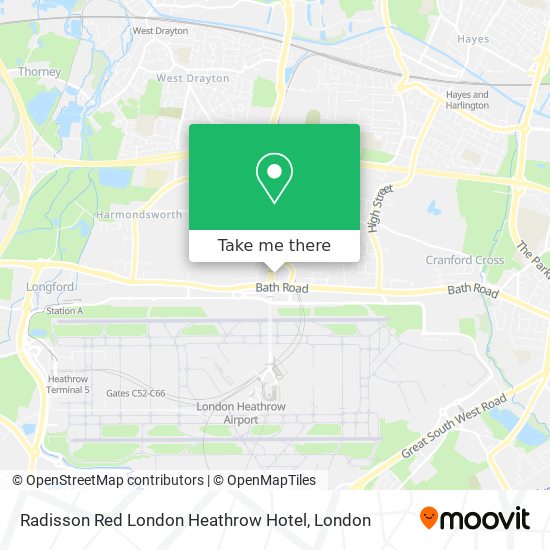 Radisson Red London Heathrow Hotel map