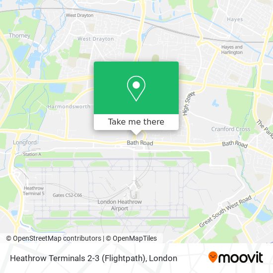 Heathrow Terminals 2-3 (Flightpath) map