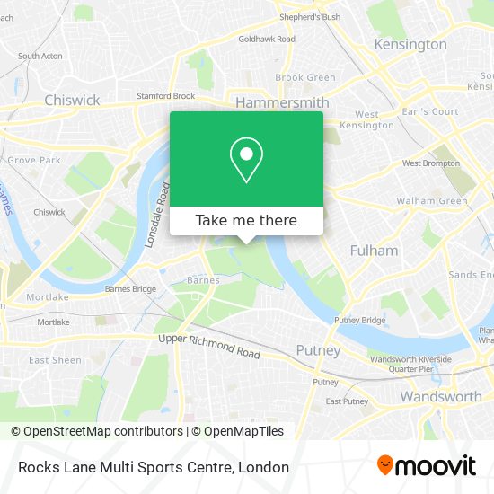 Rocks Lane Multi Sports Centre map