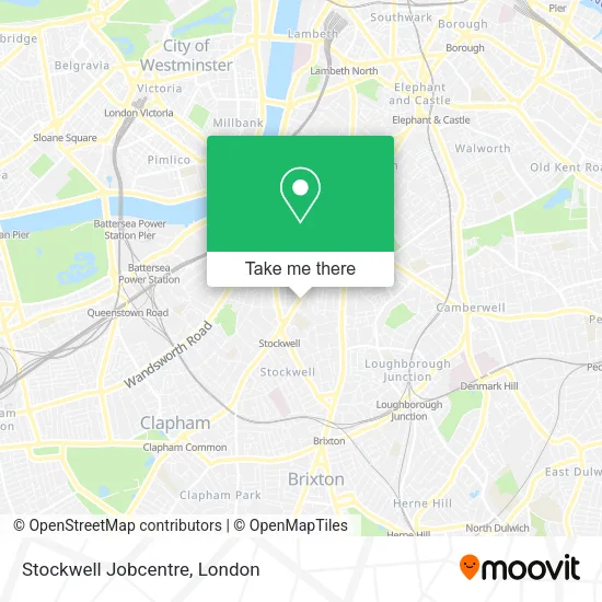 Stockwell Jobcentre map
