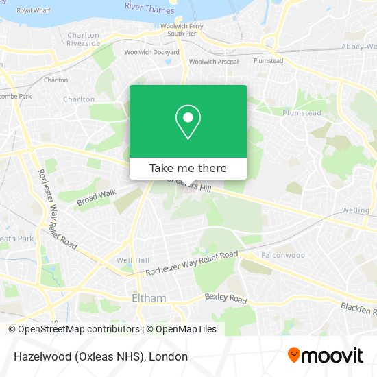 Hazelwood (Oxleas NHS) map