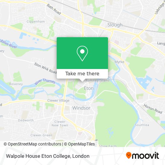 Walpole House Eton College map