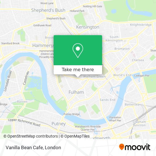 Vanilla Bean Cafe map