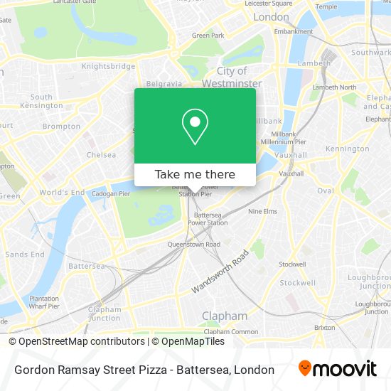 Gordon Ramsay Street Pizza - Battersea map