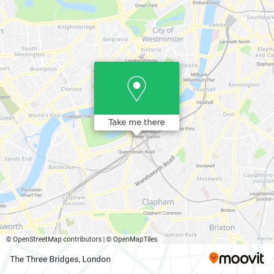 The Three Bridges map