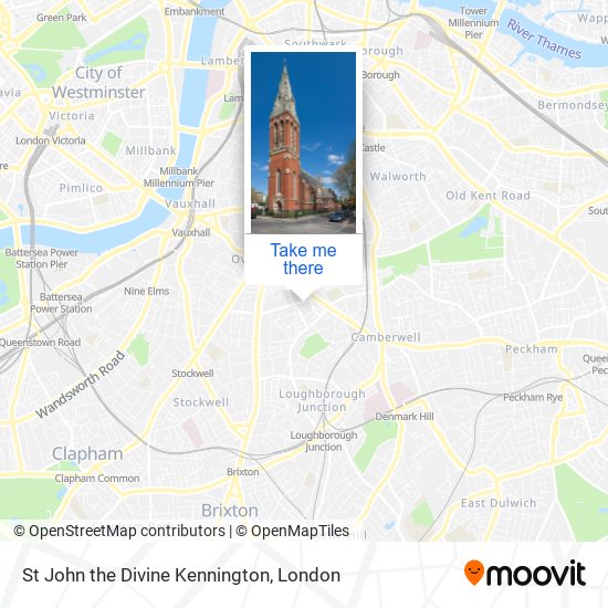 St John the Divine Kennington map