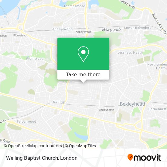 Welling Baptist Church map