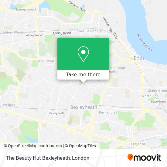 The Beauty Hut Bexleyheath map