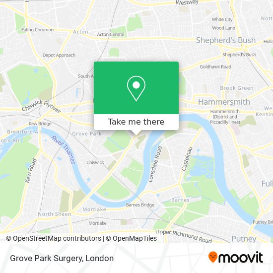 Grove Park Surgery map