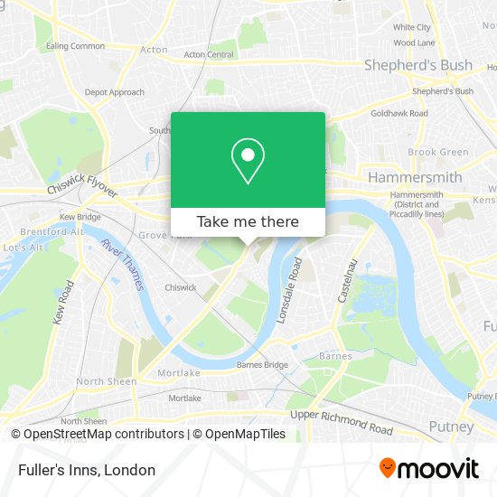 Fuller's Inns map