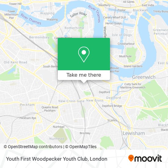 Youth First Woodpecker Youth Club map