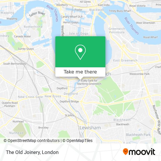 How to get to The Old Joinery in Greenwich by Train Bus Tube or DLR