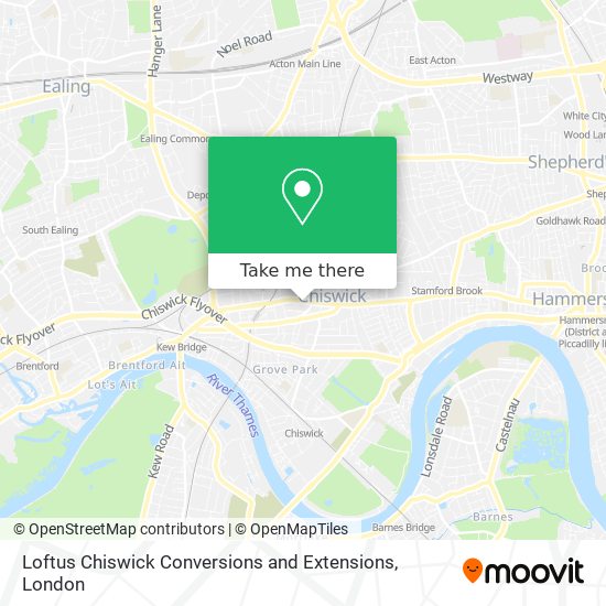 Loftus Chiswick Conversions and Extensions map