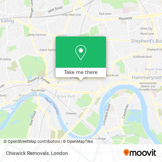 Chiswick Removals map