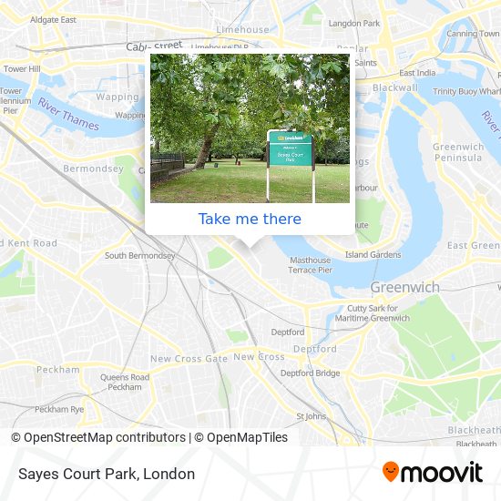 Sayes Court Park map