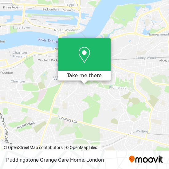 Puddingstone Grange Care Home map